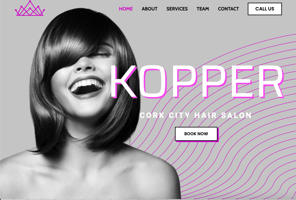 Kopper Hair Salon website design