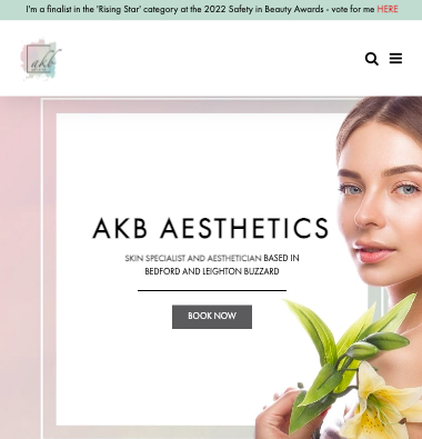 AKB Aesthetics website design